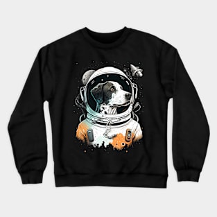 Pointer dog astronaut Crewneck Sweatshirt
